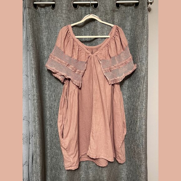 Old Navy | Flutter-Sleeve Tie-Back Mini Swing Dress | 3x - Picture 5 of 6